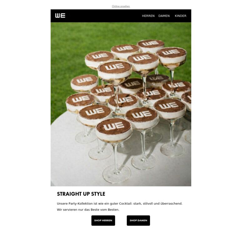 Diese Kollektion servieren wir mit Stil 🍸 - newsletter screenshot