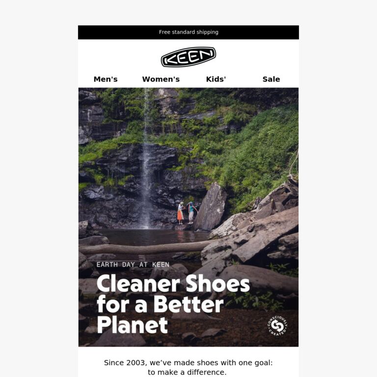 Happy Earth Day from KEEN 🌍 - newsletter screenshot