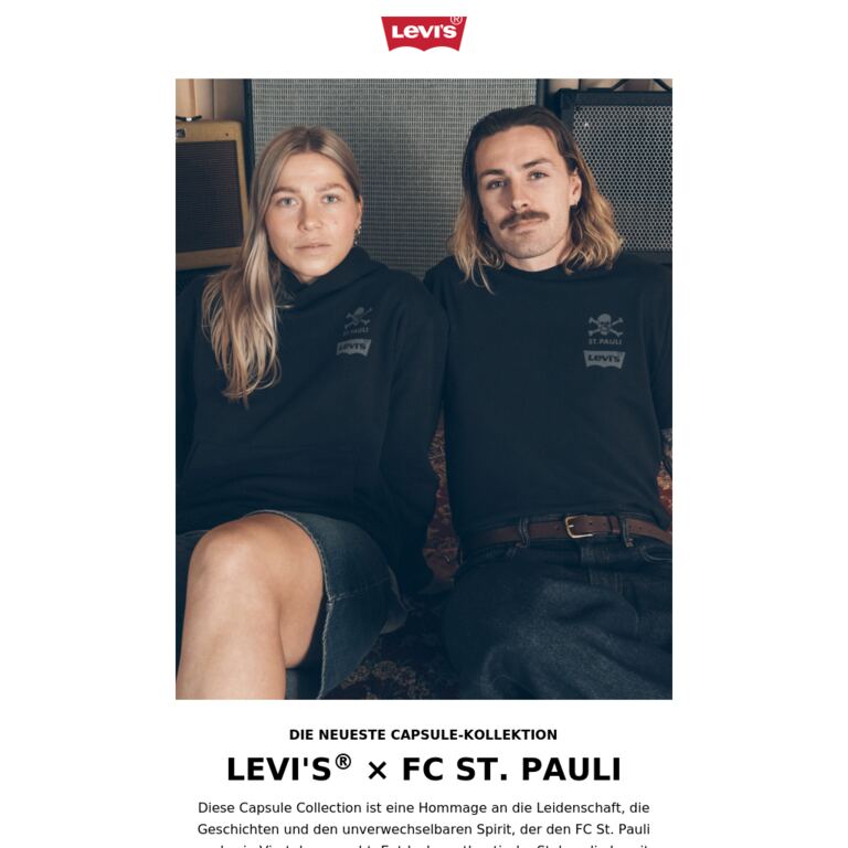 LEVI'S® × FC ST. PAULI - newsletter screenshot