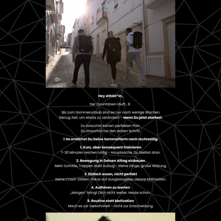 💪 Deine Sommerform ist noch drin - newsletter screenshot