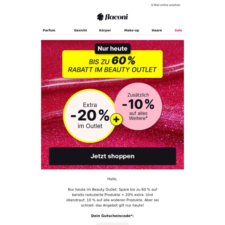 MEGA-Deals: Bis zu 60 % Rabatt 🤩 - newsletter screenshot