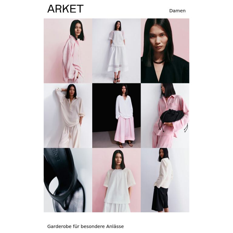 Garderobe für besondere Anlässe - newsletter screenshot