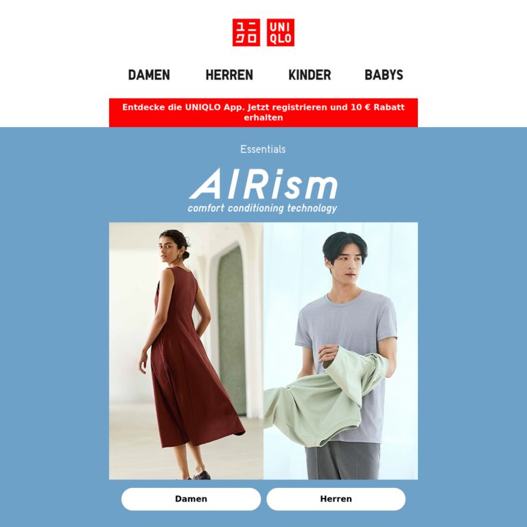 Frische deinen Look auf - newsletter screenshot