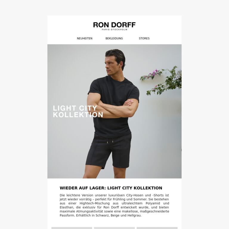 Wieder auf Lager: Light City Kollektion - newsletter screenshot