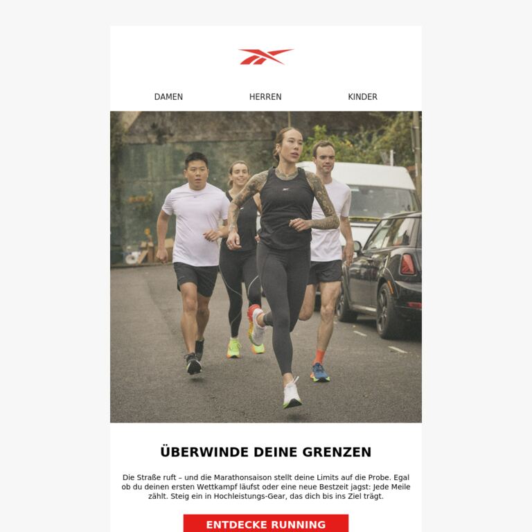 Schnür deine Schuhe – die Marathonsaison beginnt - newsletter screenshot