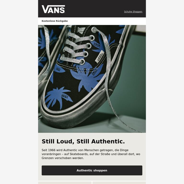 The Authentic: Immer in Bewegung - newsletter screenshot