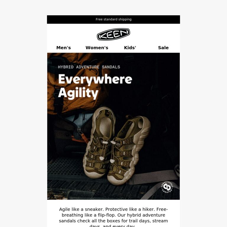Performance Sandals? - newsletter screenshot
