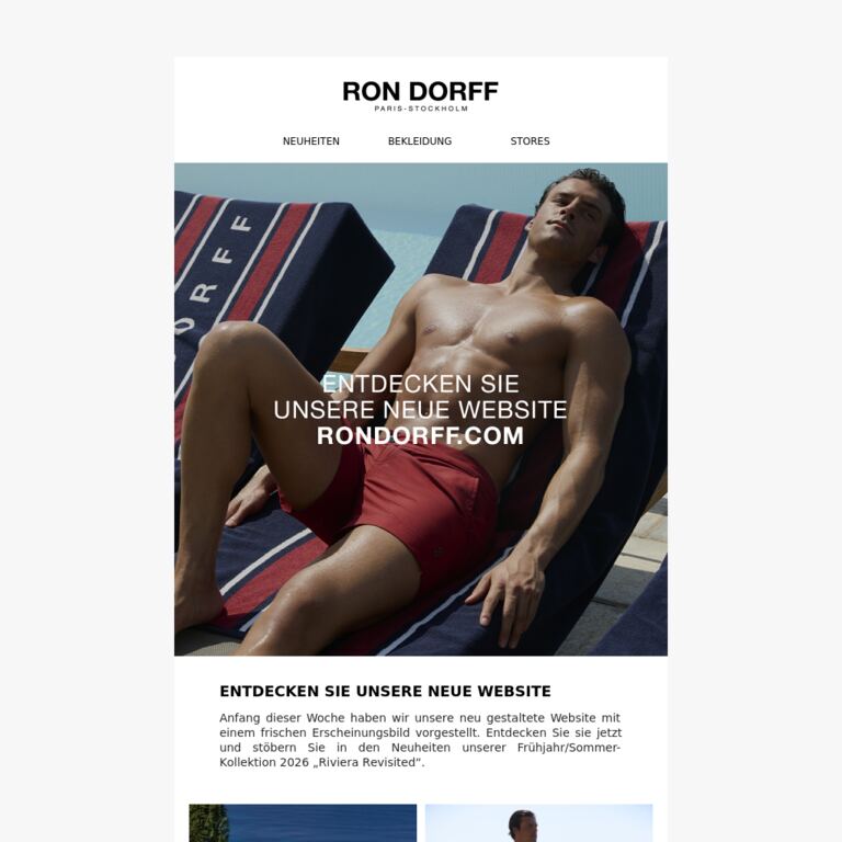 Entdecken Sie unsere neue Website - newsletter screenshot