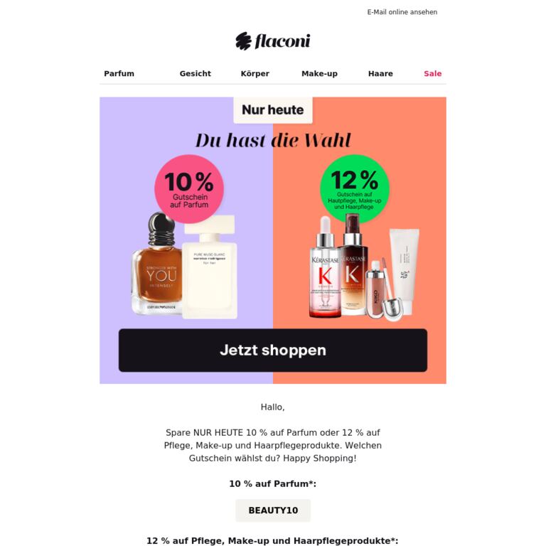 Heute bis zu 12% auf deine Lieblingskategorie ❤️‍🔥 - newsletter screenshot
