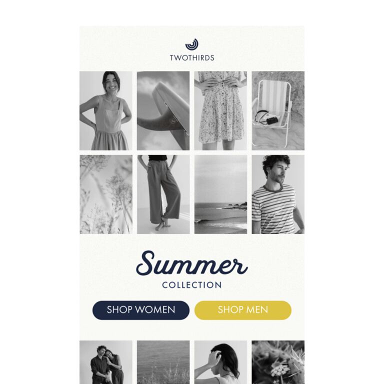 New Summer Collection - newsletter screenshot