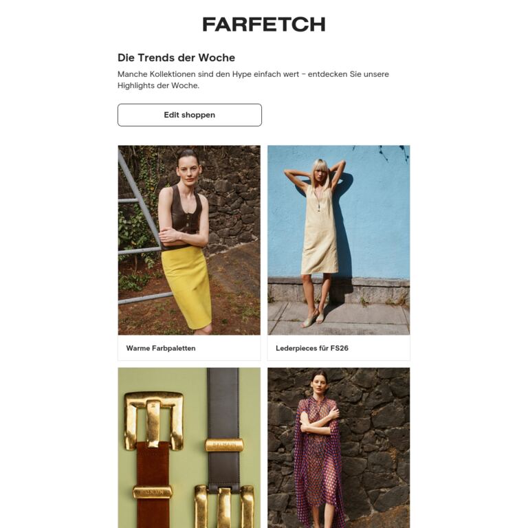 Die Trendpieces der Stunde - newsletter screenshot