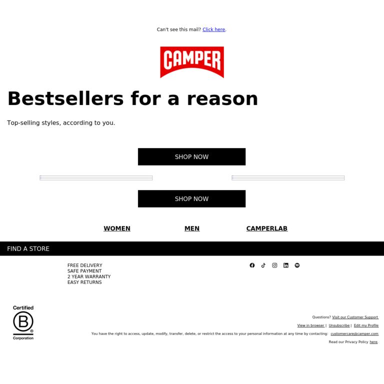 Your Most-Loved - newsletter screenshot