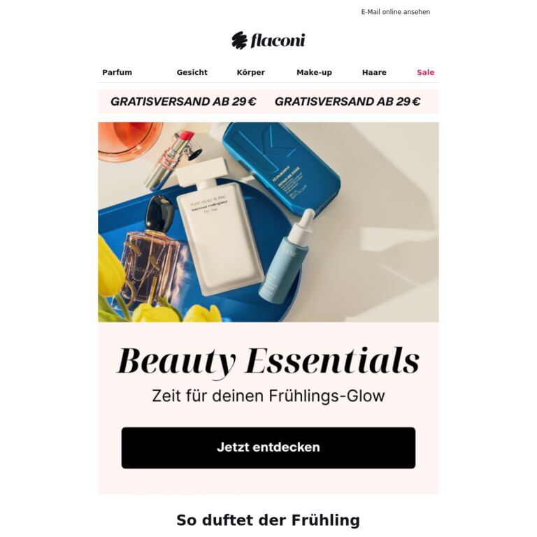 Zeit für dein Beauty-Upgrade - newsletter screenshot