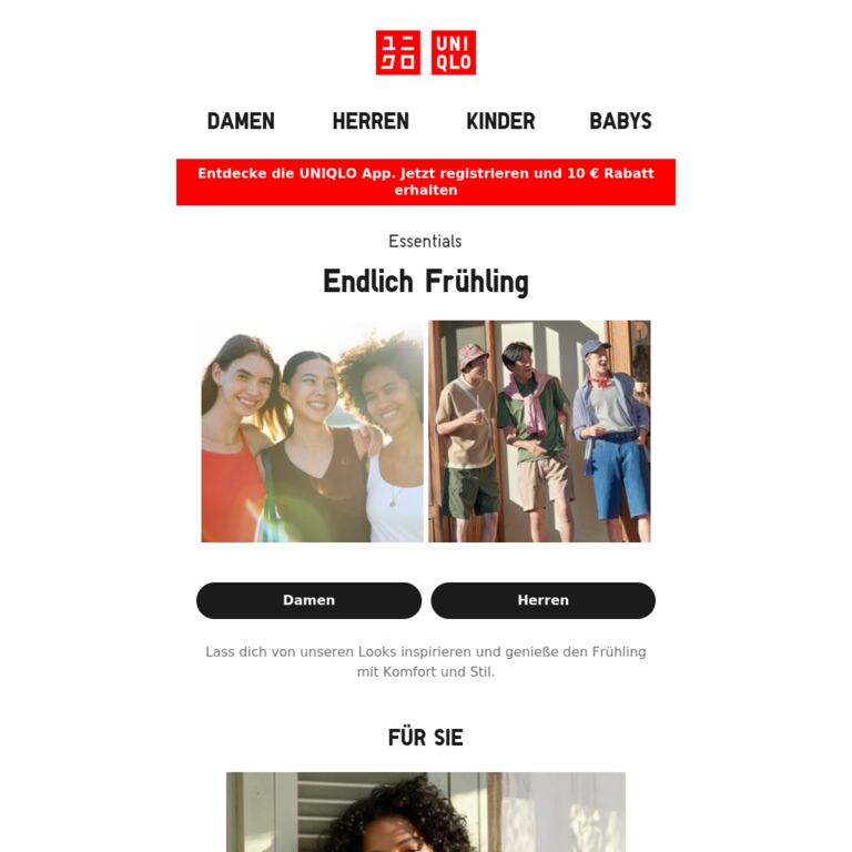 Inspiration für den Frühling	 - newsletter screenshot
