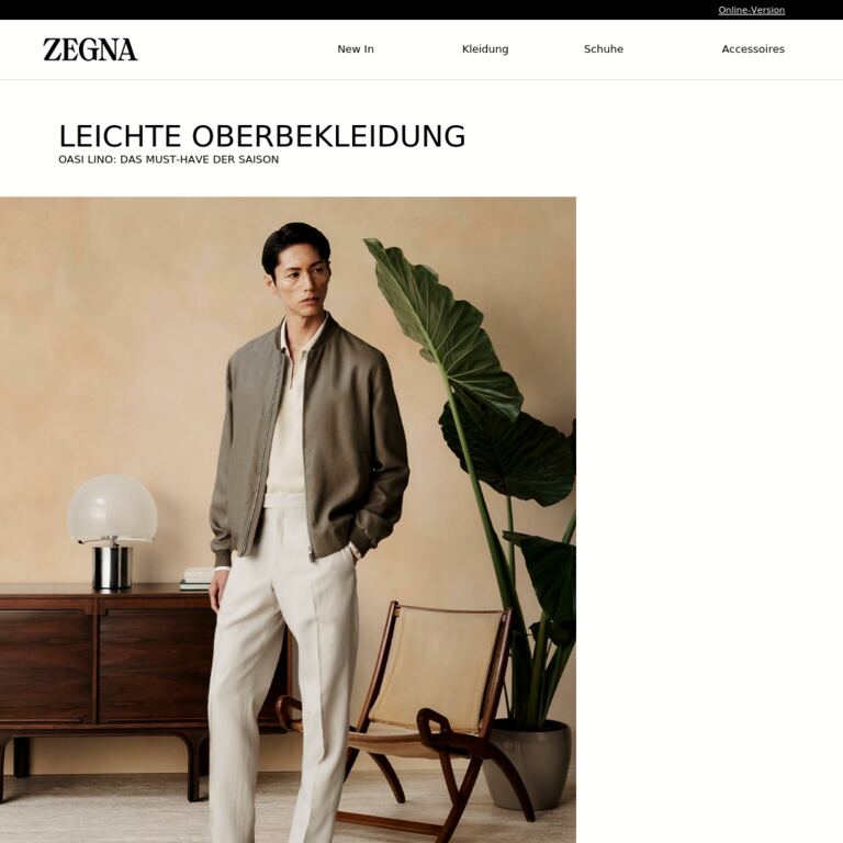 Leichte Oberbekleidung - newsletter screenshot