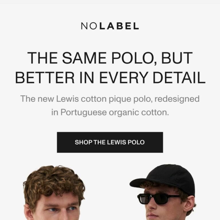 The Lewis polo, better in every detail - newsletter screenshot