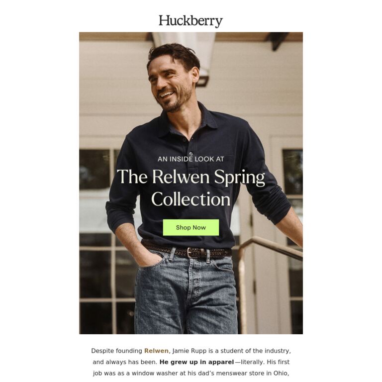 What to Wear From Relwen Spring '26 - newsletter screenshot