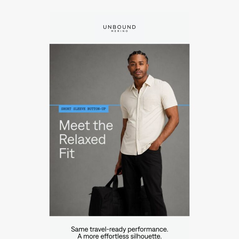 A New Button-Up Style Has Arrived. - newsletter screenshot