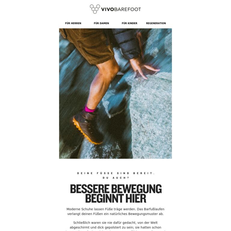 Du suchst nach einem Zeichen fürs Barfußgehen? Das ist es. - newsletter screenshot
