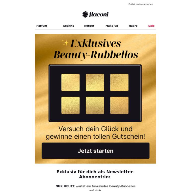 🎁 Exklusiver Gutschein gefällig? Rubbel los! - newsletter screenshot