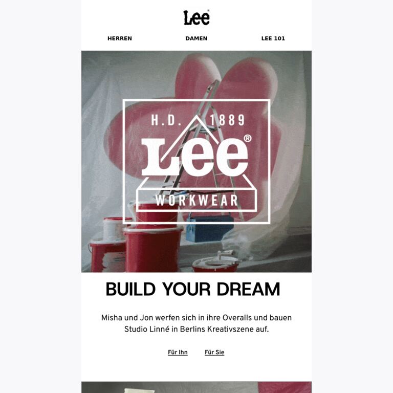 Build your dream - newsletter screenshot