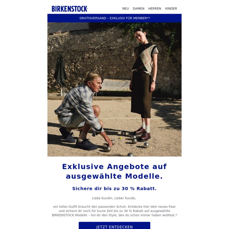 Nicht verpassen: Jetzt bis zu –30 % Rabatt. - newsletter screenshot