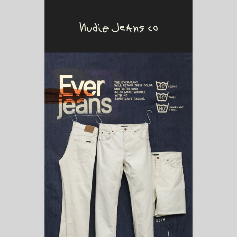 Everjeans. Now in white and blue. - newsletter screenshot
