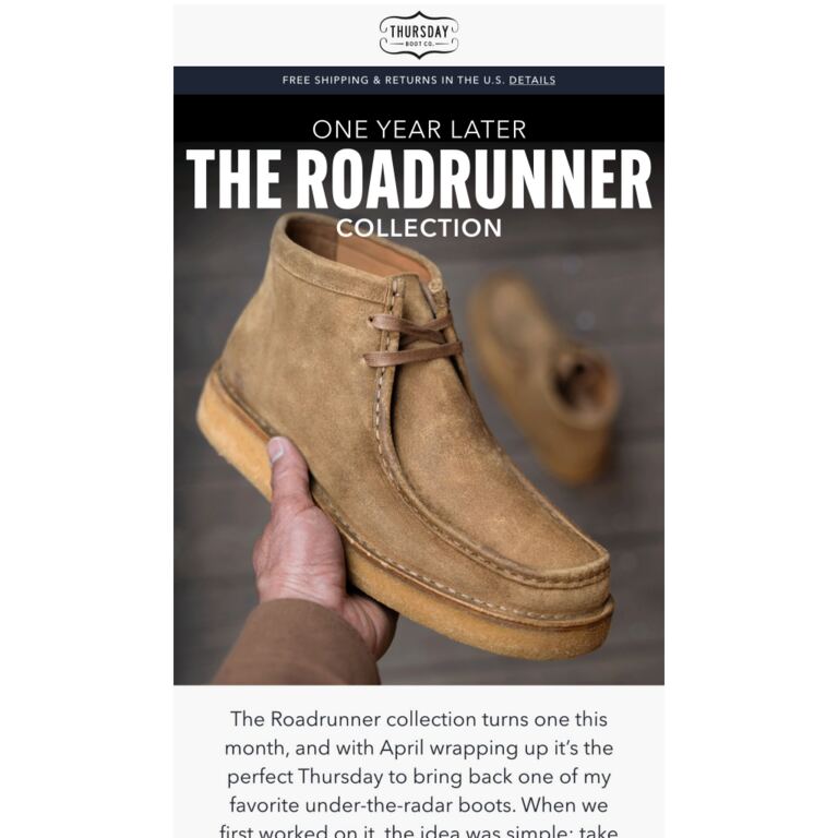 The Roadrunner! - newsletter screenshot