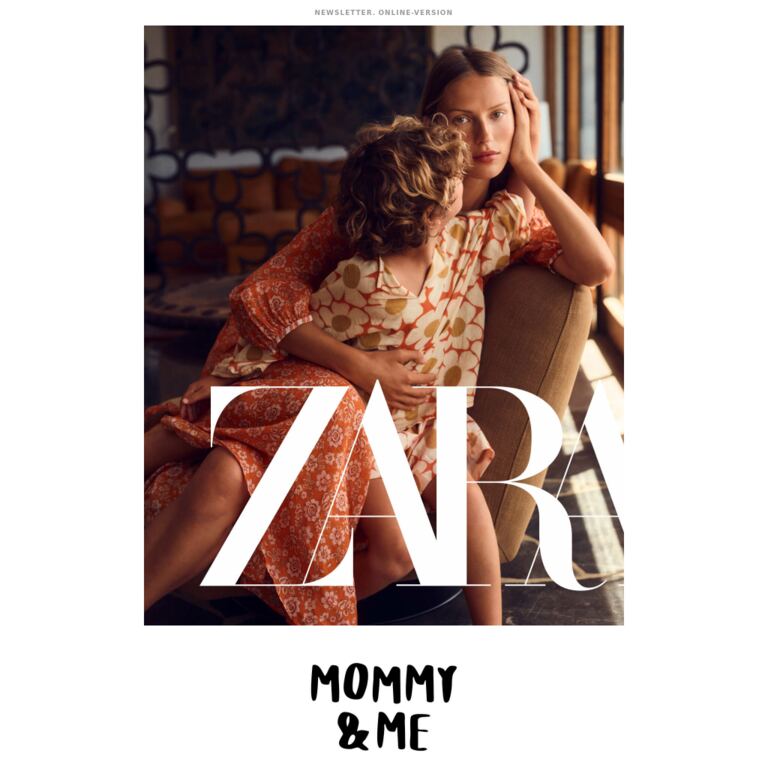 ZARA STUDIO | Mommy & Me - newsletter screenshot