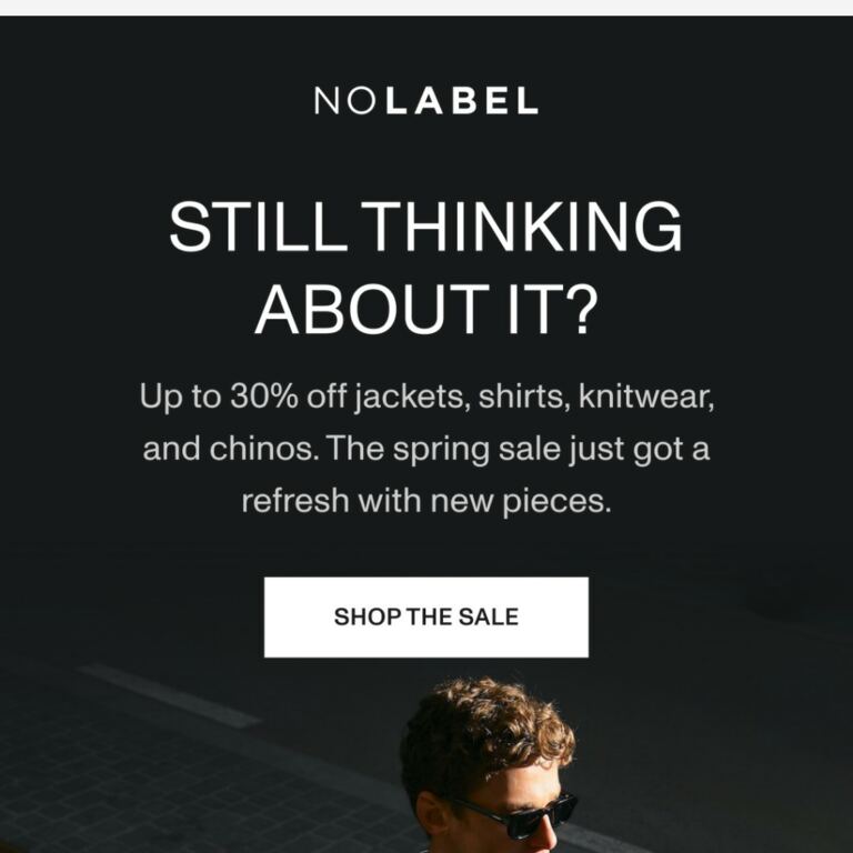 Still thinking about it? - newsletter screenshot