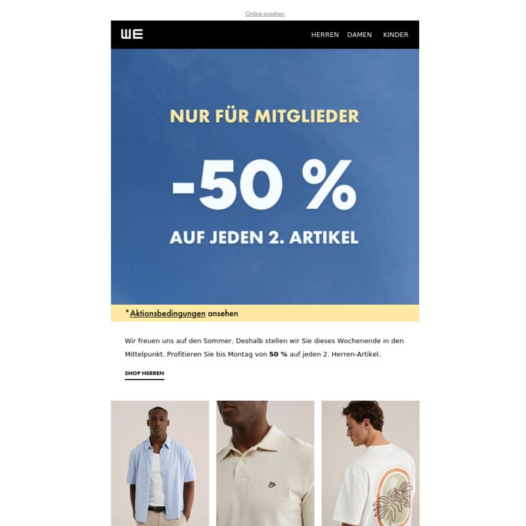 Unsere Mitglieder in den Mittelpunkt - newsletter screenshot