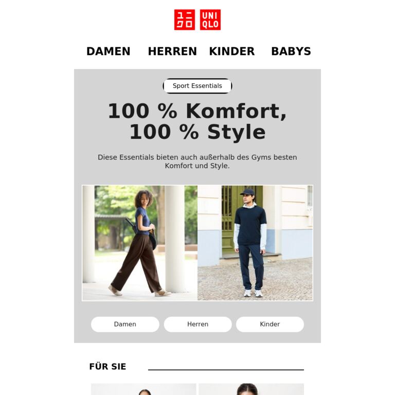 Sportlich, sportlich - newsletter screenshot