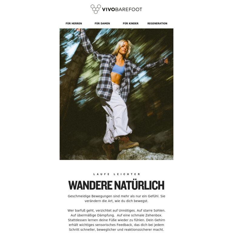 Nur 48 Stunden – spare 60€ beim Barfußgehen - newsletter screenshot