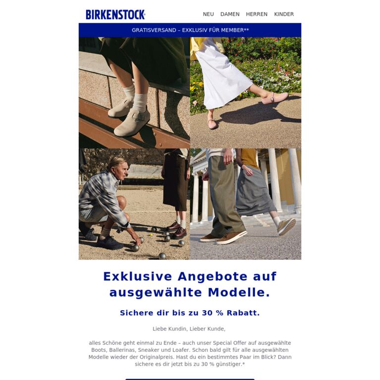 Letzte Chance auf Special Offer on Selected Styles. - newsletter screenshot
