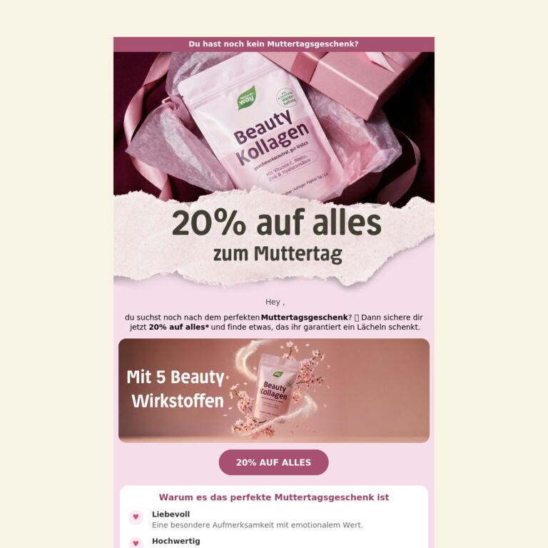 💌💐 Schenke deiner Mutter etwas Besonderes! - newsletter screenshot