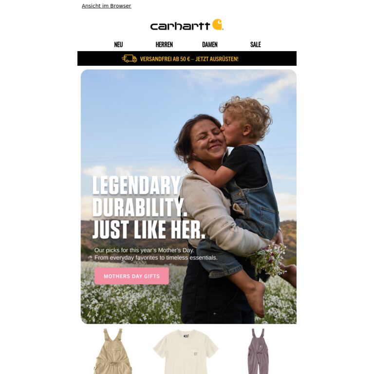 Our Mother's Day Gift Guides - newsletter screenshot