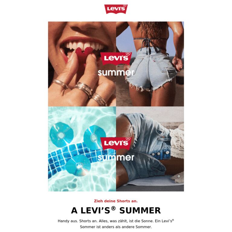 A LEVI’S® SUMMER - newsletter screenshot