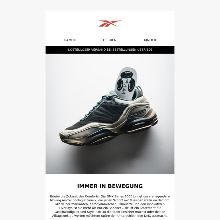 Spüre den Flow: DMX Serie 3000 - newsletter screenshot
