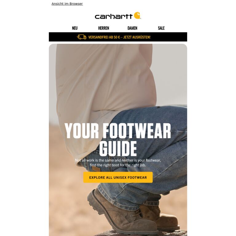 Step Into the Right Pair - newsletter screenshot