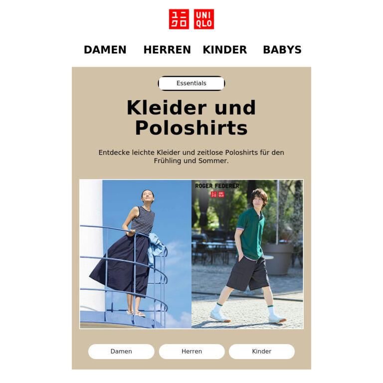 Die perfekte Auswahl für den Sommer	 - newsletter screenshot