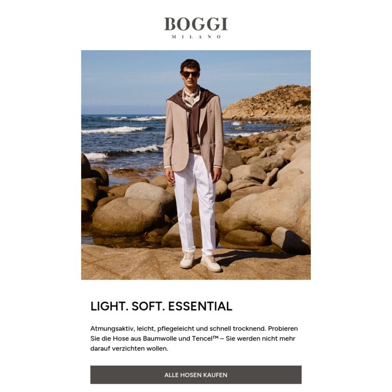 Die Hose für Sie: Baumwolle und Tencel™ - newsletter screenshot