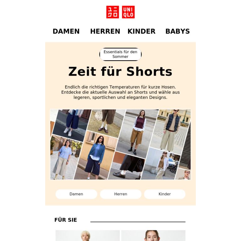 Shorts-Wetter - newsletter screenshot