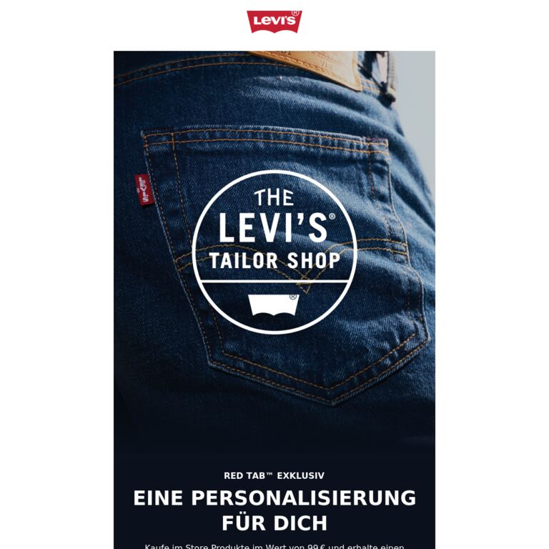 Kaufe Produkte im Wert von 99 € und erhalte 10 € Rabatt auf unsere Tailor‑Shop‑Personalisierung. - newsletter screenshot