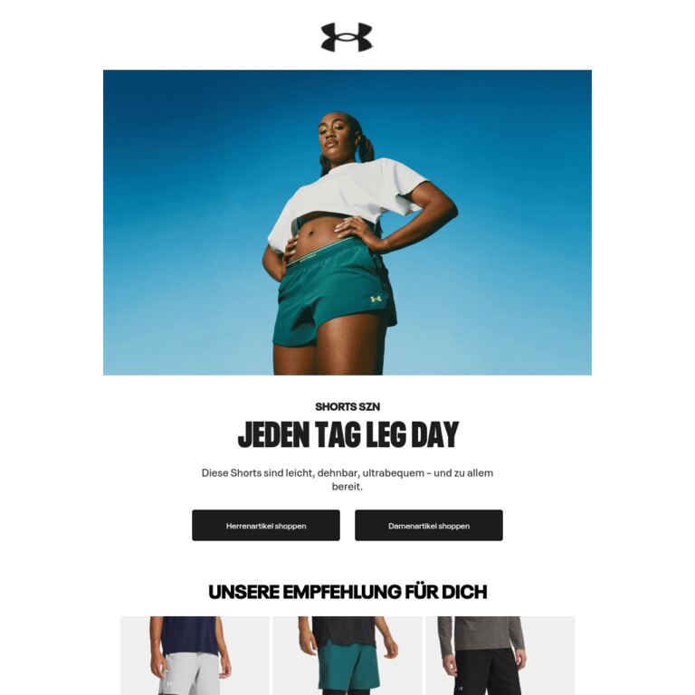 Endlich Shorts-Wetter! ☀️ - newsletter screenshot