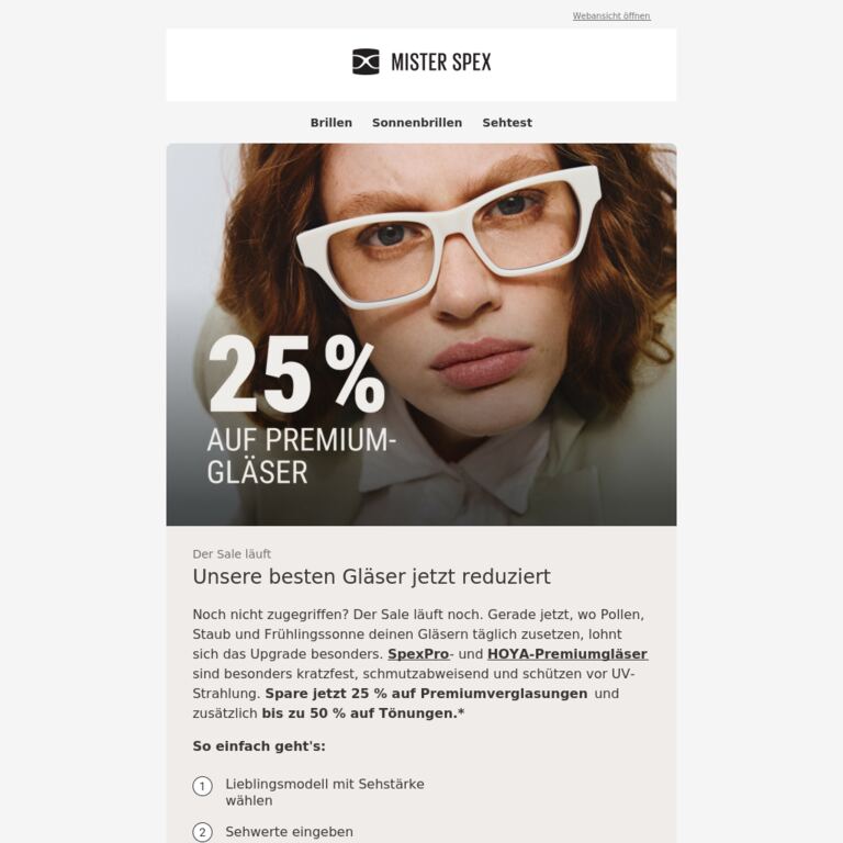 Jetzt auf Premium upgraden und 25 % sparen - newsletter screenshot
