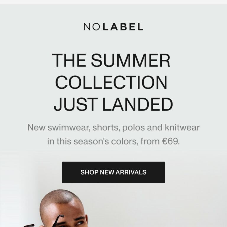 The summer collection just landed - newsletter screenshot