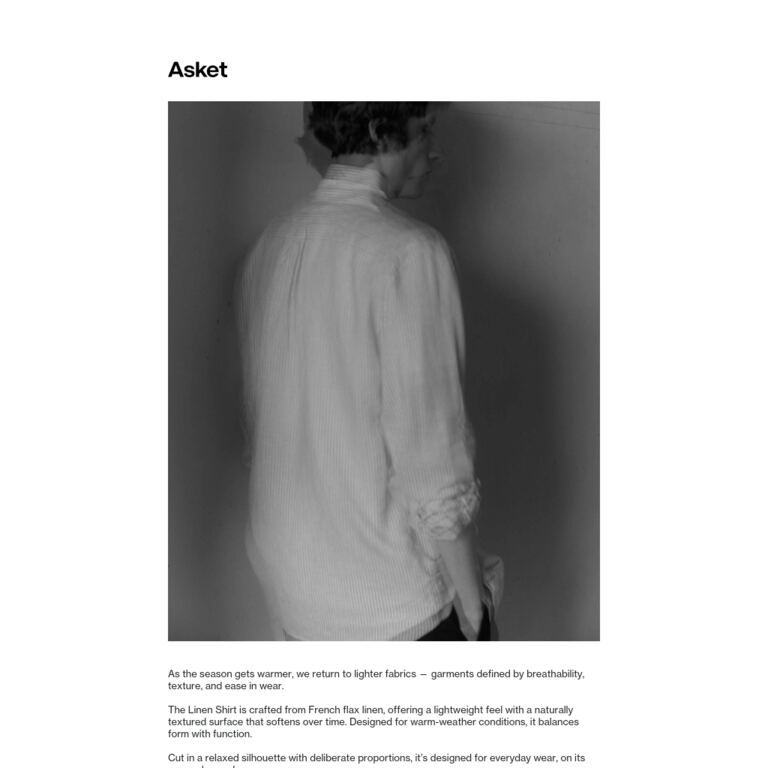 In focus: The Linen Shirt - newsletter screenshot