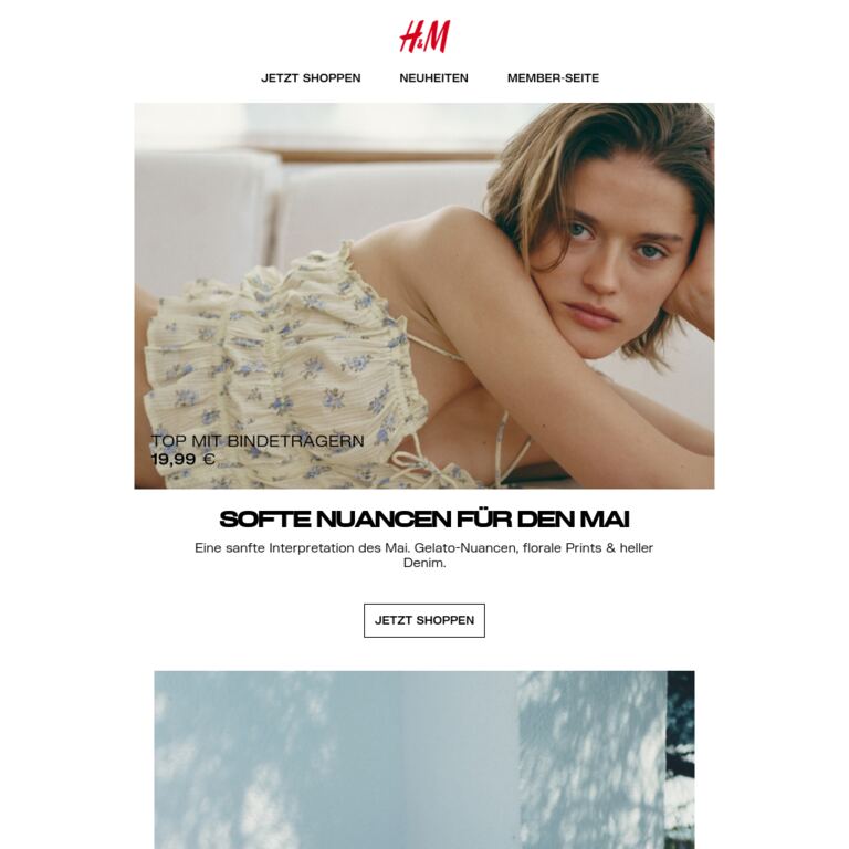 Softe Nuancen für den Mai - newsletter screenshot