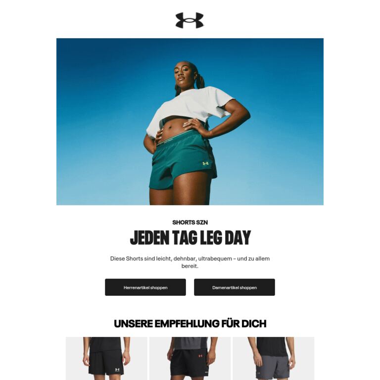Zeit für neue Shorts ☀️ - newsletter screenshot