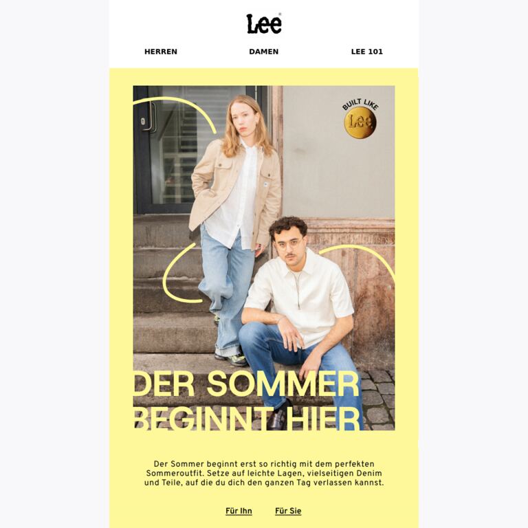 Der Sommer beginnt hier - newsletter screenshot